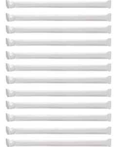 Genuine Joe GJO58925CT Jumbo Wrapped Straw, 7-3/4" Length, Translucent (12 Boxes of 500 units)