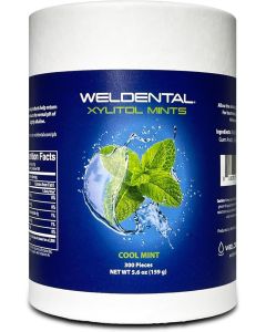Weldental Xylitol Mints - Cool Mint Flavor, 300 Count, Eco-Friendly Packaging