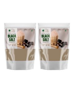 Traditional Kiln Fired Black Salt Powder / 500gm / Kala Namak Non Iodized for weight loss & Healthy Cooking, Natural Substitute of White Salt pack of 2