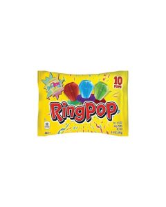 Ring Pop Individually Wrapped Bulk Lollipop Variety Pack 10 Count Lollipop Suckers wAssorted Flavors Fun Candy for Birthdays and Celebrations