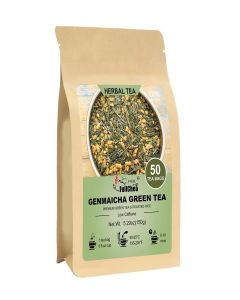FullChea - Genmaicha Tea Bags, 50 Count, Green Tea with Roasted Rice