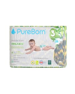 Organic Diapers Size-3 5.5-8kg Single Pack Leopard Print