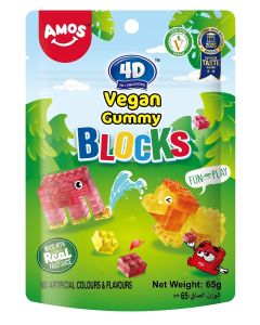 4D Fruit Flavored Vegan Gummy Block Candy