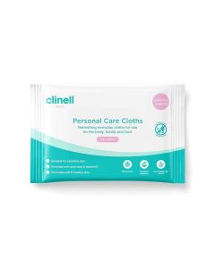 Clinell Skin Professional Care Maceratable Personal Care Wipes Pack of 24 Gentle Face and Body Wipes Alcohol Free Dermatologically Tested Multipurpose
