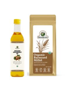HG Organic Groundnut Oil + HG Organic Barnyard Millet ( Samwa ) ( 2 Pack )