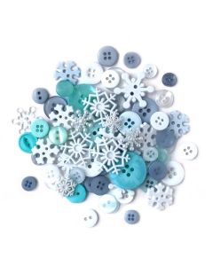 Buttons Galore 50Value Pack Snowflakes Button