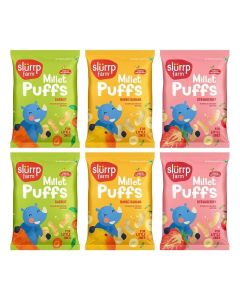 Baked Teething Puffs In Yummy Flavours Carrot, Strawberry, Mango Banana