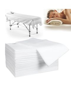 100 Pack 31 x 71 Disposable NonWoven Massage Table Bed Covers 2Ply Waterproof Spa Sheets for Facial Tattoo Waxing