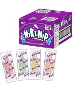 Tootsie Roll Nik-L-Nip Candy Wax Bottles - Fruit Flavored Mini Drinks - 3 Pound Bulk Box