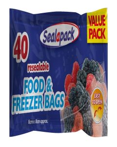 Sealapack Resealable Food & Freezer Bags 40's