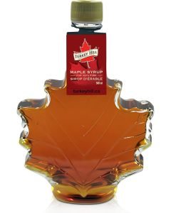 Turkey Hill Sugarbush Grade A Maple Syrup in Leaf-Shaped Glass Bottle (500 ml)