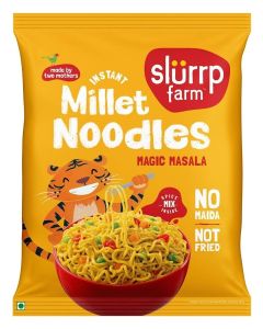Slurrp Farm No White Flour, No MSG Instant Noodles / Magic Masala / Not Fried, Millet Noodles, 60gm