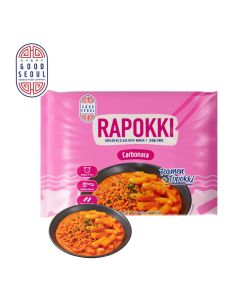 Carbonara Rapokki Korean Rice Cake With Ramen