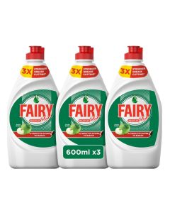 Fairy Max Plus Fruity Green Dishwashing Liquid Soap With Alternative Power To Bleach, 3x600ml