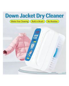 120ml Dry cleaning agent with brush head, down jacket detergent dry cleaning agent, down jacket detergent dry cleaning agent down jacket laundry one wipe clean wash-free cleaning brush (2PCS)