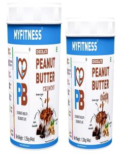 MYFITNESS Chocolate Peanut Butter Crispy 1200g & MYFITNESS Chocolate Peanut Butter Crunchy 1250g