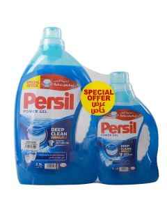 Persil Power Gel Liquid Detergent Deep Clean Plus With Boosted Anti Greying Formula, Blue- 2.9Ltr+1Ltr