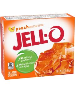 Jell-O Peach Gelatin Dessert Mix - Pack of 6 (3 oz each)