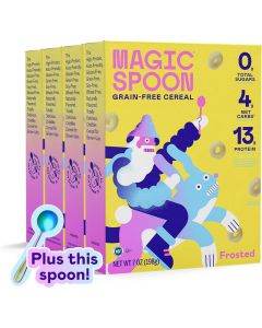 Magic Spoon Frosted Cereal 4-Pack with Spoon