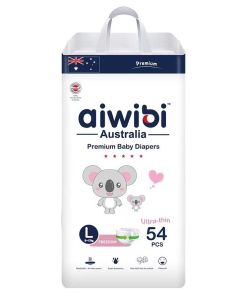 Ultra Thin Premium Baby Diapers - Size (4) Large 54 Pcs (08-13kg) Super soft, Breathable, High absorbent and Hypoallergenic Diapers