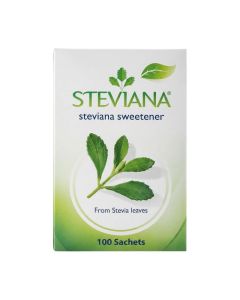 Steviana Natural Stevia Sweetener 250g, 100 Sachets x 2.5g, Zero Calorie Sugar Substitute, Plant Based Sweetener