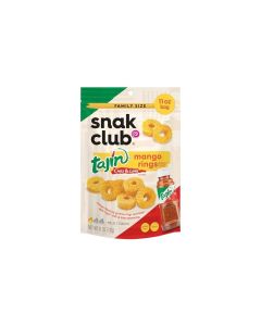 Snak Club Tajin Mango Rings Gummy Candy Fruit Candy Gummies with Chili and Lime Seasoning Mild GlutenFree and Vegan Snacks 11 oz Resealable Bag