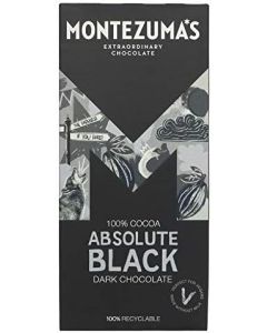 Montezumas Absolute Black Dark Chocolate 100 Cocoa Bar 100g Pack of 5