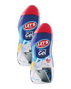 Lemon Dishwasher Gel 4 in 1-700 ml, Pack of 2
