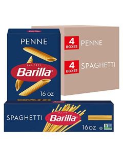 Barilla Penne Spaghetti Pasta Variety Pack 16 oz Boxes Pack of 8 NonGMO Made with Durum Wheat Semolina Kosher Certified