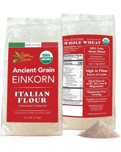 Papa Vince Organic Einkorn Flour - Ancient Grain, Non-Enriched, Unbleached, 2.2 LB