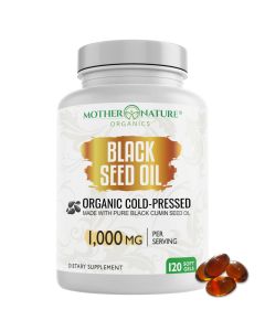 Organic High Potency Turkish Black Seed Oil Capsules Cold Pressed High TQ 2 Month Supply NonGMO Black Cumin Nigella Sativa Oil for Immune Support Joint Digestive Beauty 1000mg Dose 120ct