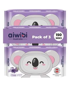 100% Skin-friendly Baby Wet Wipes 80 Sheets- Pack of 3 (240 Pcs)-Lavender