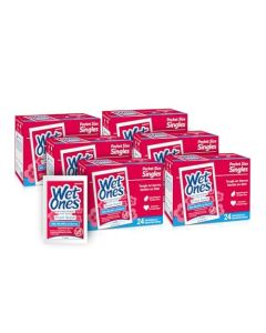 Wet Ones Antibacterial Hand Wipes Singles, Fresh Scent Wipes, Individual Wipes, Antibacterial Wipes, Hand Wipes Individually Wrapped, 24ct (6 pack)