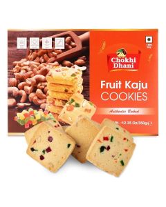 Fruit Kaju Cookies - 350 gm/ Fruit Cashew Cookies / Dry Fruit Biscuits / Tea Time Snacks / Rich and Nutty / Festive Snack / Delicious Biscuit