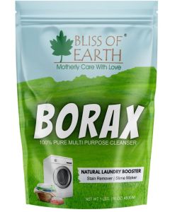Bliss of Earth Borax Powder 453g / Multi-Purpose Cleaning Booster, Laundry Enhancer, Household Utility Powder / Fine Quality Sodium Borate for DIY & General Use