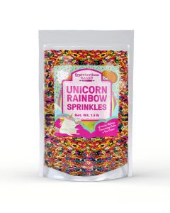 Unpretentious Unicorn Rainbow Sprinkles 15 lbs Rainbow Jimmies GlutenFree Clear Resealable Bag