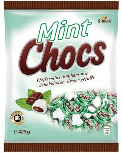 Storck Mint Chocs 425g - Peppermint Candies with Chocolate Cream Filling