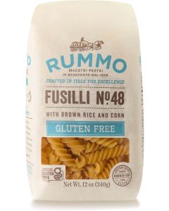 Rummo Fusilli No. 48 Gluten Free Pasta - 12 Ounce Pack of 2, Made with Brown Rice and Corn