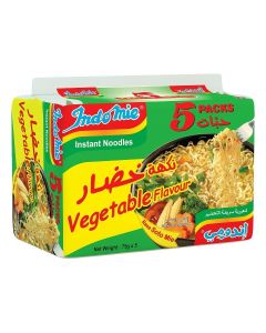 Indomie Soto Instant Noodles, Vegetable Flavour with Seasoning Powder and Sauce (Pack of 5 - 75 g Each)