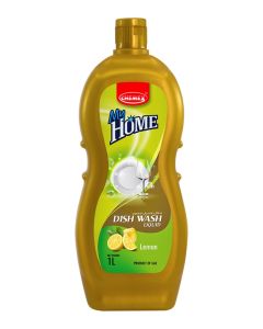 CHEMEX My Home Lemon Dish Wash Liquid, 1 Litre / Powerful Grease & Stain Remover / Fresh Lemon Fragrance / Gentle on Hands / Suitable for Everyday Dish Cleaning