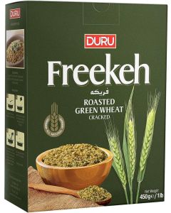 Duru Freekeh Cracked Wheat - Roasted Green Wheat, 450g, 100% Natural, High Fiber & Protein, Non-GMO