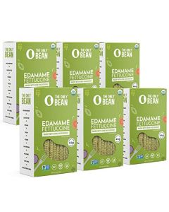 The Only Bean Organic Edamame Fettuccine Pasta High Protein Keto Friendly GlutenFree Vegan NonGMO Kosher Low Carb PlantBased Bean Noodles 8 oz 6 Pack
