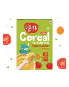 Slurrp Farm Cereal for Little Ones, Moong Dal Khichdi with Mixed Vegetables, 200g