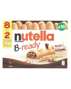Ferrero Nutella Wafer Filled with Nutella, Hazelnut Cream with Cocoa Chocolates, 10 Pieces- 220gms