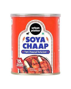 Urban Platter Soya Chaap in Brine, 800g (Canned / Chunks on Stick / Drained Weight - 500g, Rich in Plant Protein/ Soy Chap)