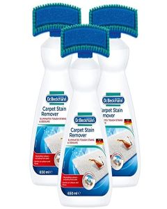 Dr Beckmann Carpet Stain Remover / Removes Even Stubborn Stains and Odours / Includes Applicator Brush / 650 ml (Pack of 3)