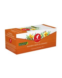 Julius Meinl Rooibos Vanilla-Caramel Tea, 25 pieces of Single-use Bio-degradable Tea Bags