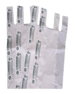 Save GreenEco White Carry Bags, Reusable and Foldable Grocery Covers Lightweight and Convenient Bags (13x16 inch/Pack of 50 Pcs)