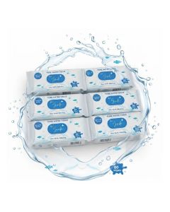 Pure Water Tissues 80's Wipes Pack of 6