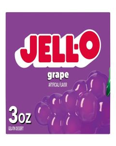 Jell-O Grape Gelatin Dessert Mix, 3 oz Box